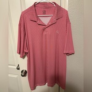 Rhoback Red and White Patterned Polo Shirt